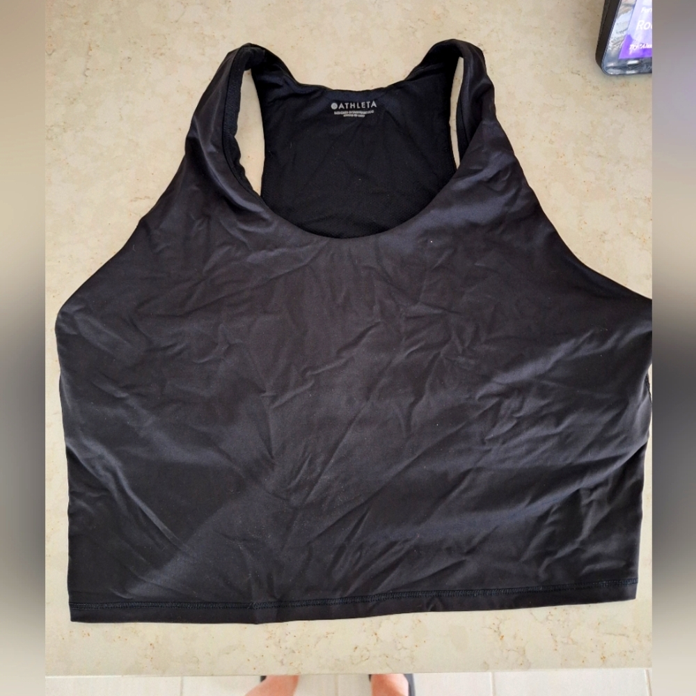 Athleta Sleek Black Racerback Tank Size L